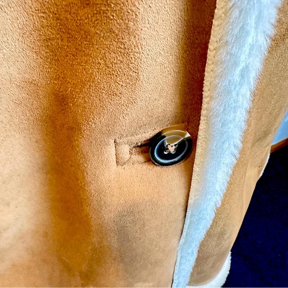 Relativity Rich Brown Faux Suede Sherpa Style Button Front‎ Jacket XL - Picture 7 of 12